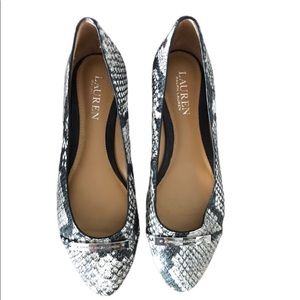 Lauren Ralph Lauren Snake Skin Print flats